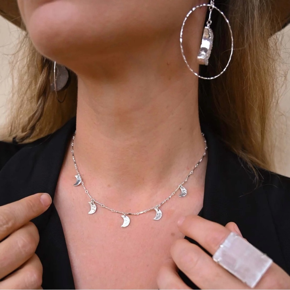 Moon Goddess Sterling Silver Necklace